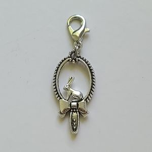 BUNNY charm EASTER planner zipper pull charm